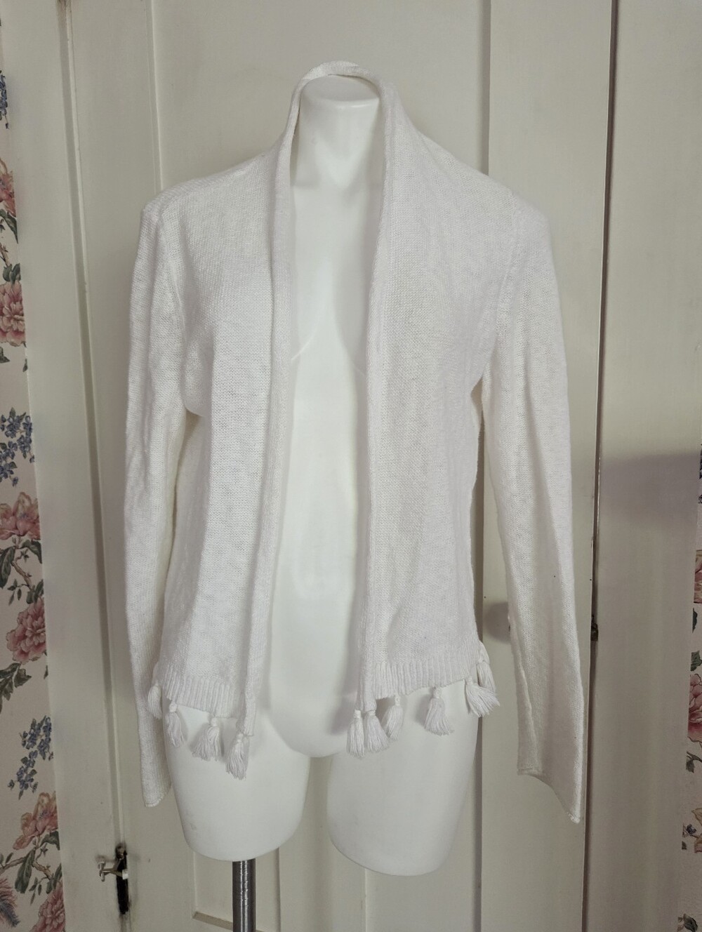 Lilly Pulitzer Tassel Hem Open Cardigan.